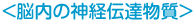 脳内の神経伝達物質