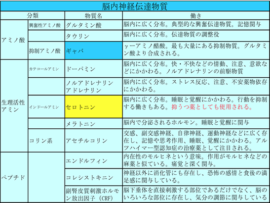 脳内神経伝達物質
